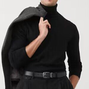 Banana Republic Men's Merino Wool Turtleneck Sweater, Black, Medium, EUC